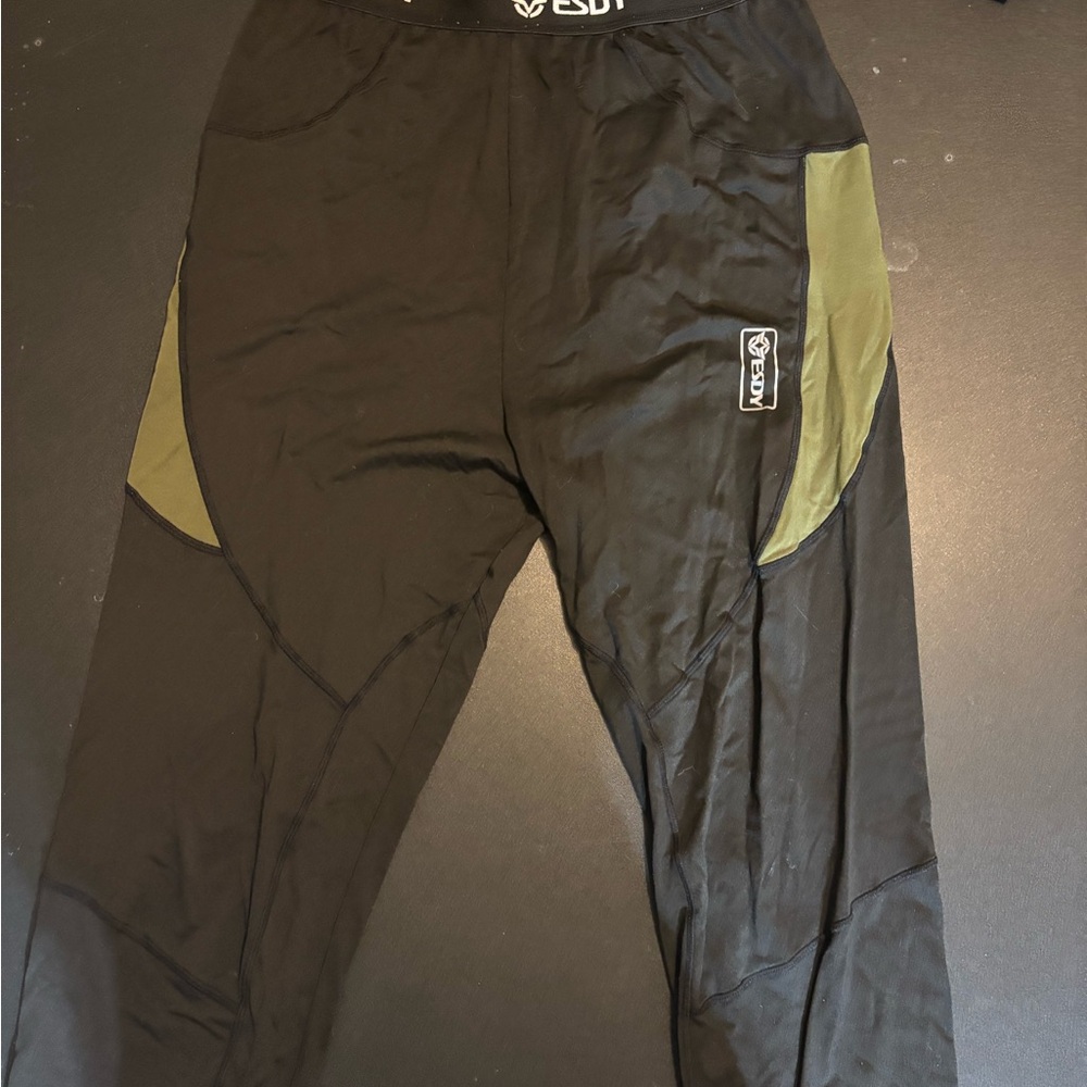 Men's Black and Olive Joggers